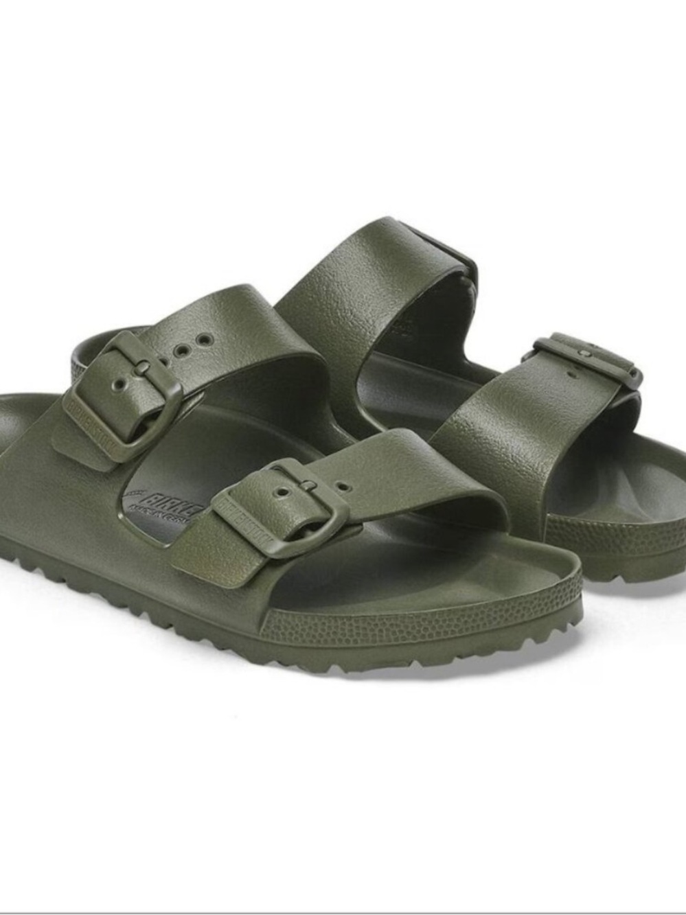 Birkenstock Arizona Essentials Eva Rubber Slide Sandals - Khaki Olive Size: 12